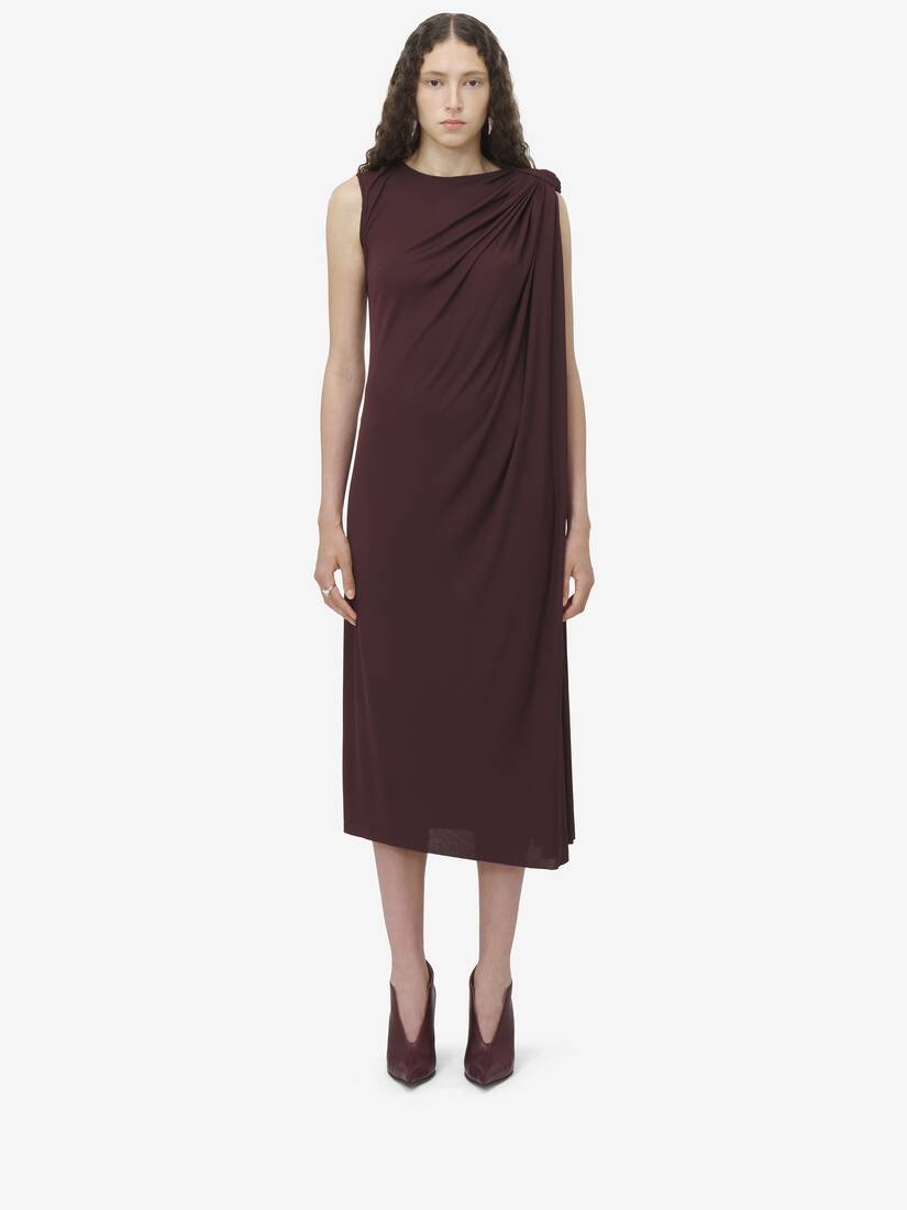 Draped Midi Dress - 2