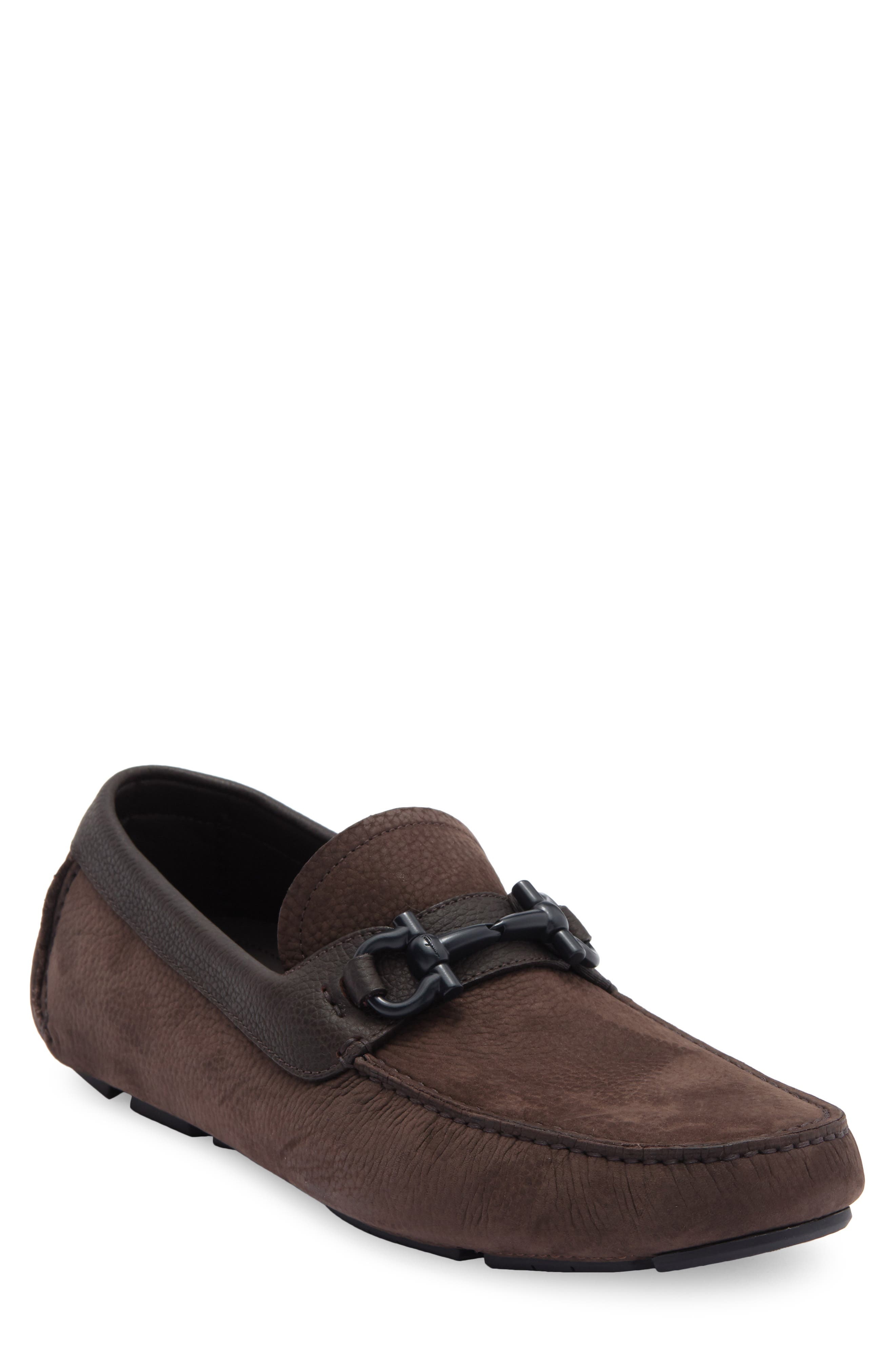 FERRAGAMO Parigi Double Gancio Bit Driving Loafer in Moro at Nordstrom - 1
