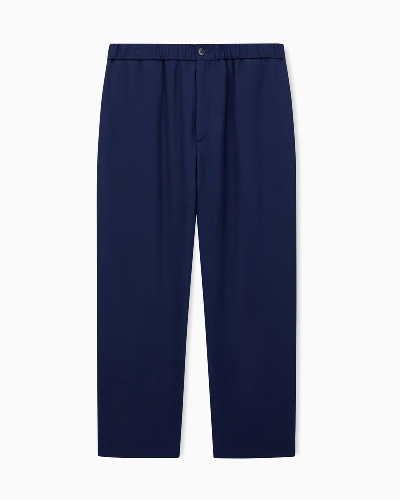 VISCOSE-CANNETÉ FLAT-FRONT TROUSERS 1