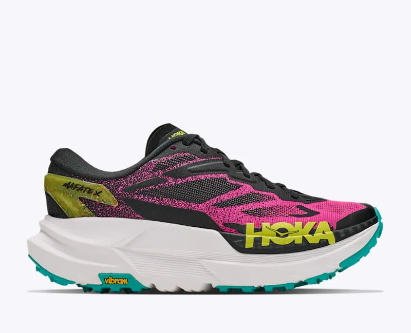 Women's Mafate X Shoes in Black/Neon Dragonfruit - 1