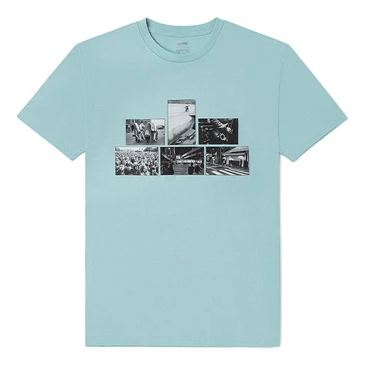 Vans x Ray Barbee x Leica Crossover Printing Sports Round Neck Short Sleeve Couple Style Light Blue - 1