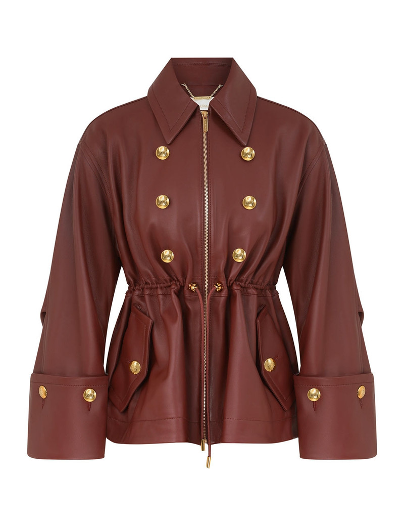 REBELLION LEATHER CROP TRENCH 1