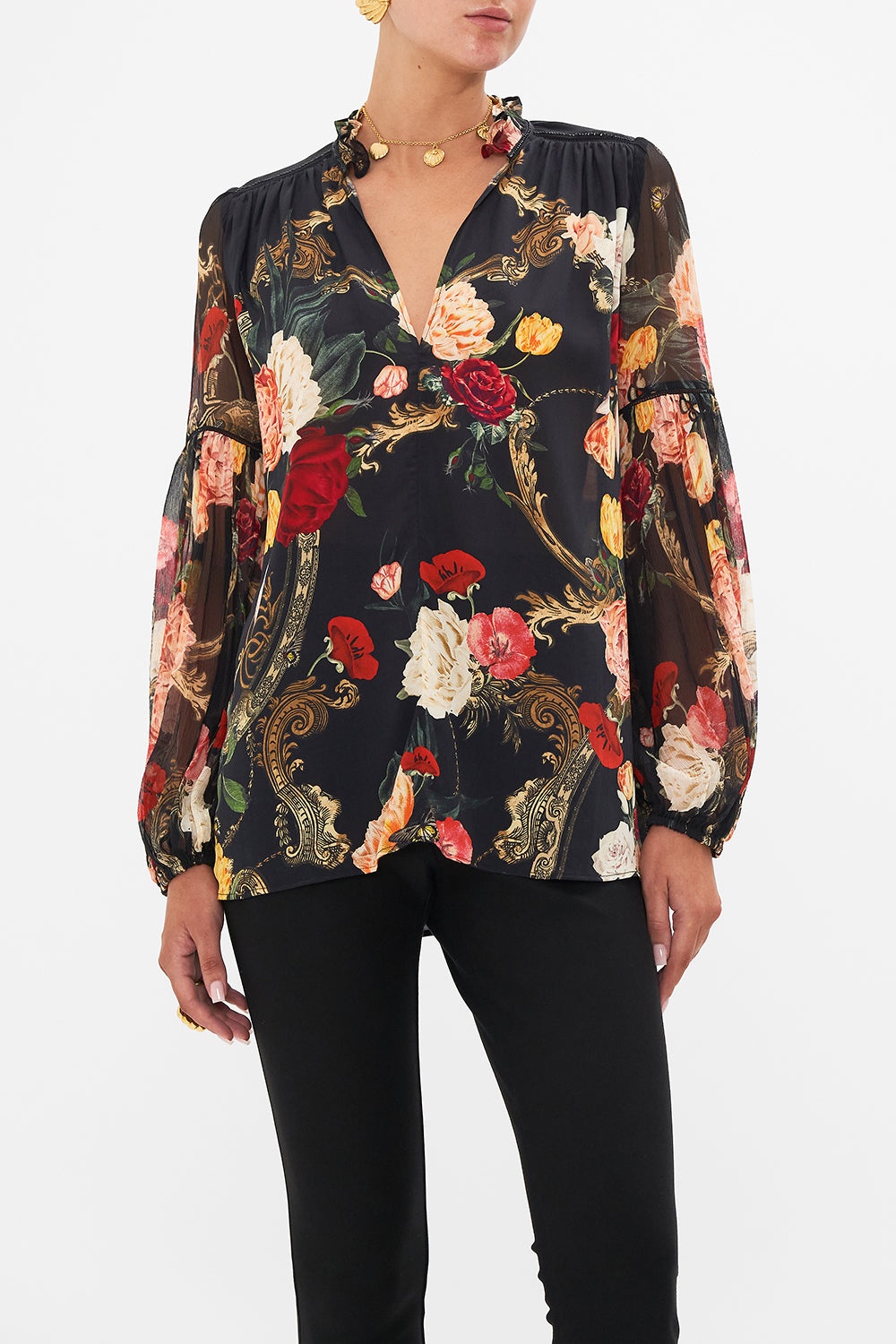 FRILL COLLARED BLOUSE - 5