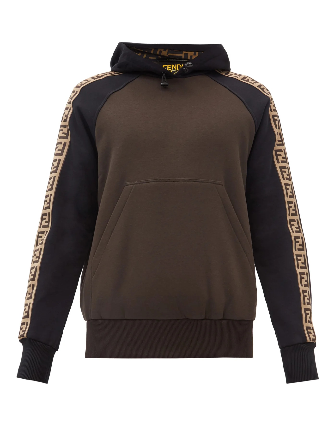 FF-jacquard jersey hooded sweatshirt - 1