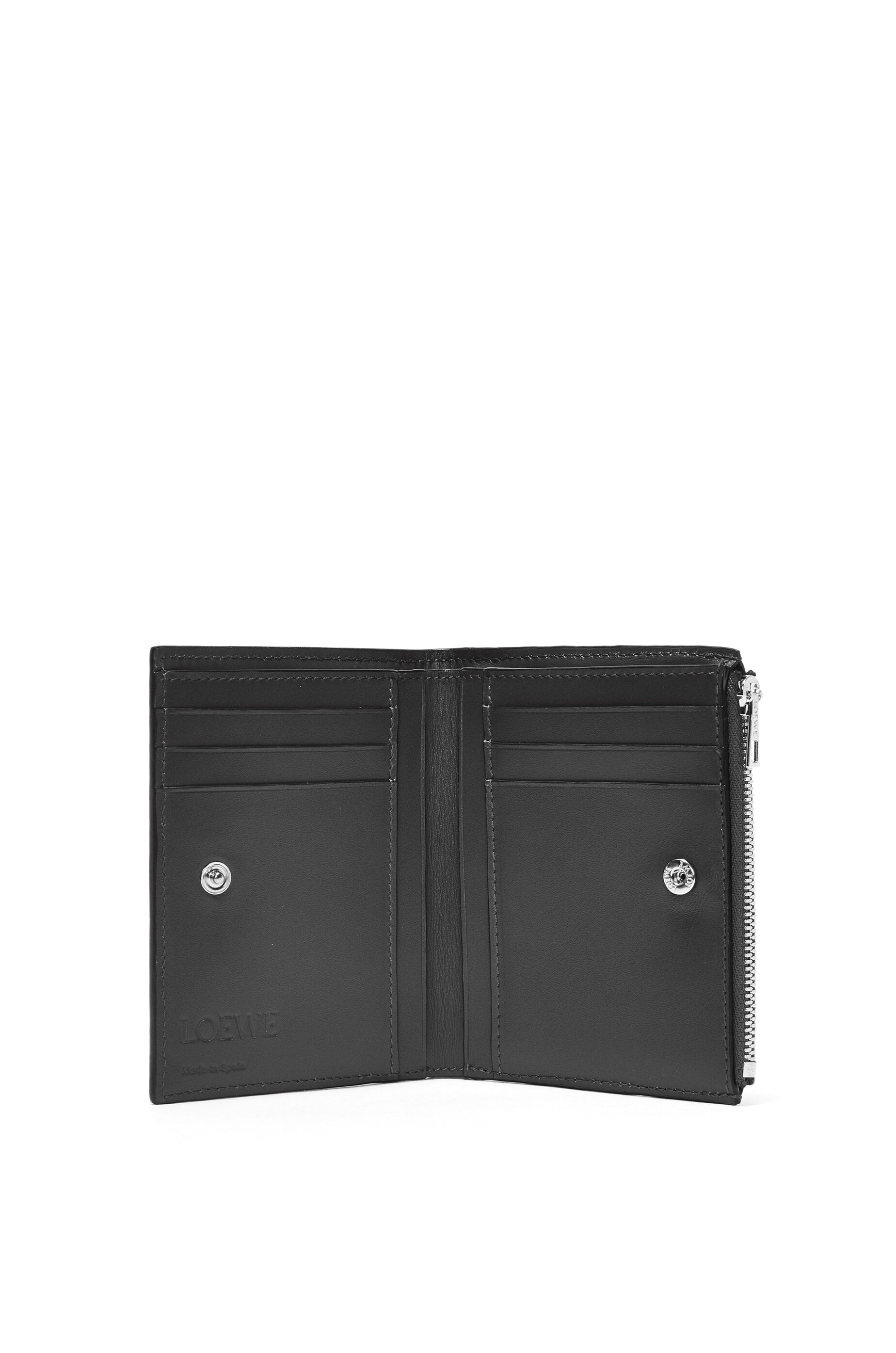 Slim compact wallet in soft grained calfskin - 2