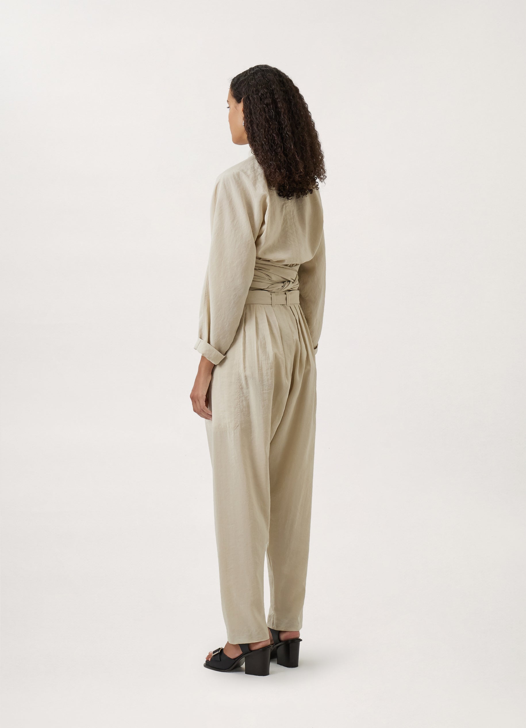 LEMAIRE Off-White Soft Pleated Trousers