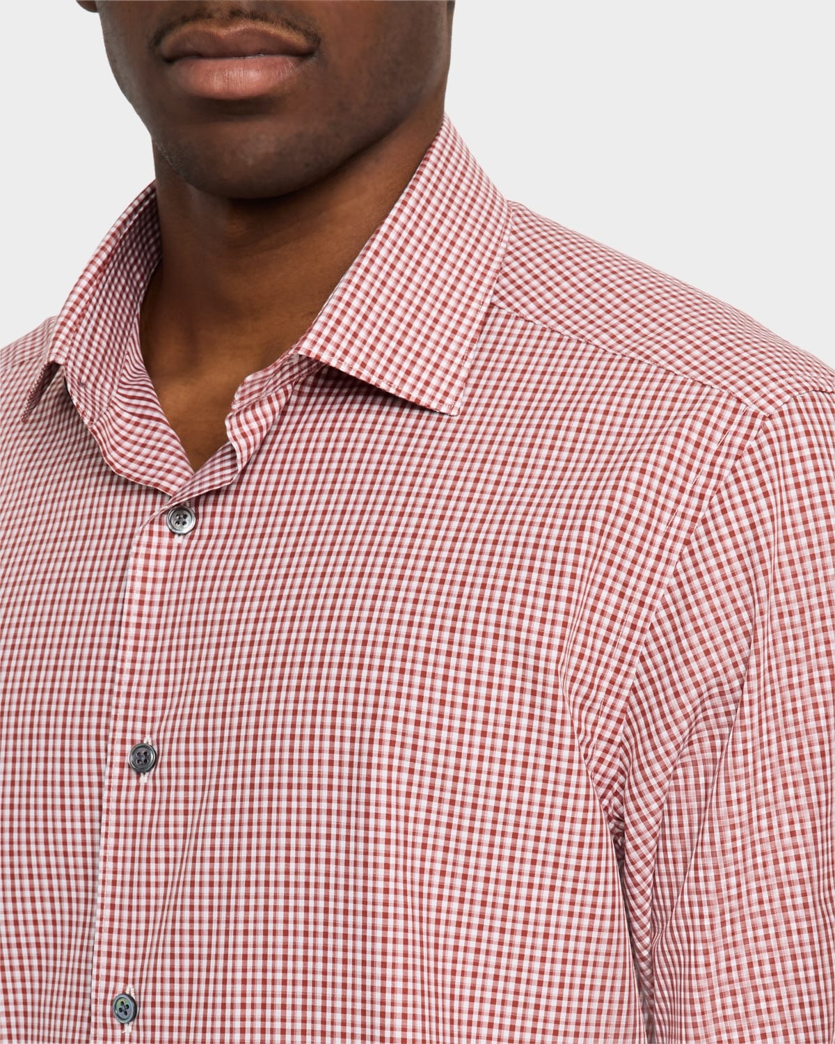 Men's Cotton Check Casual Button-Down Shirt - 5