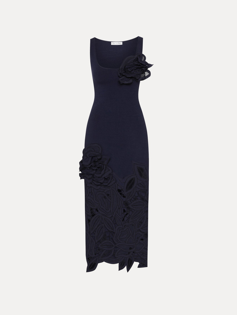 ENGLISH ROSE CUTOUT KNIT DRESS - 1