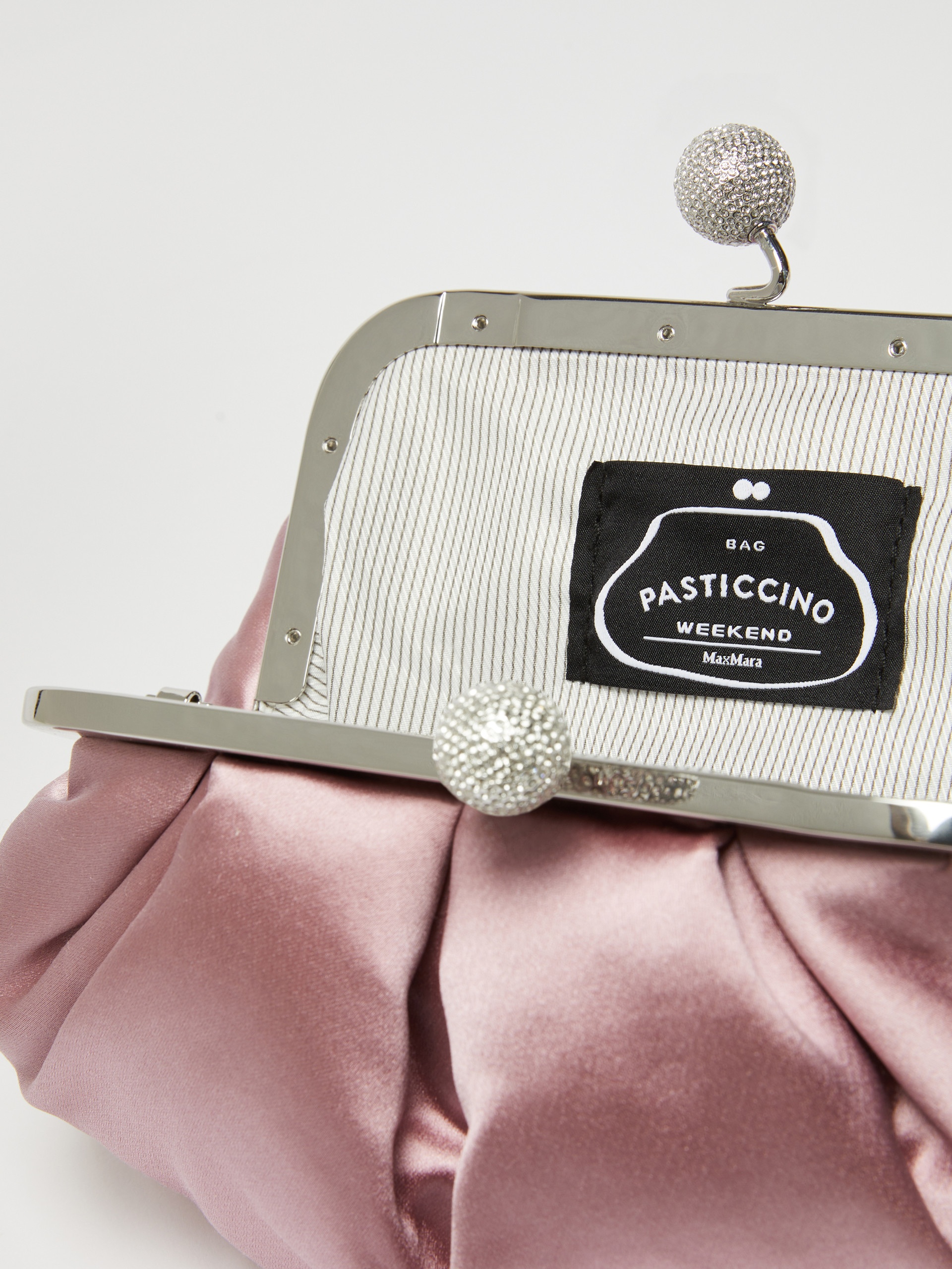 EMMY Small satin Pasticcino Bag with rhinestones - 6