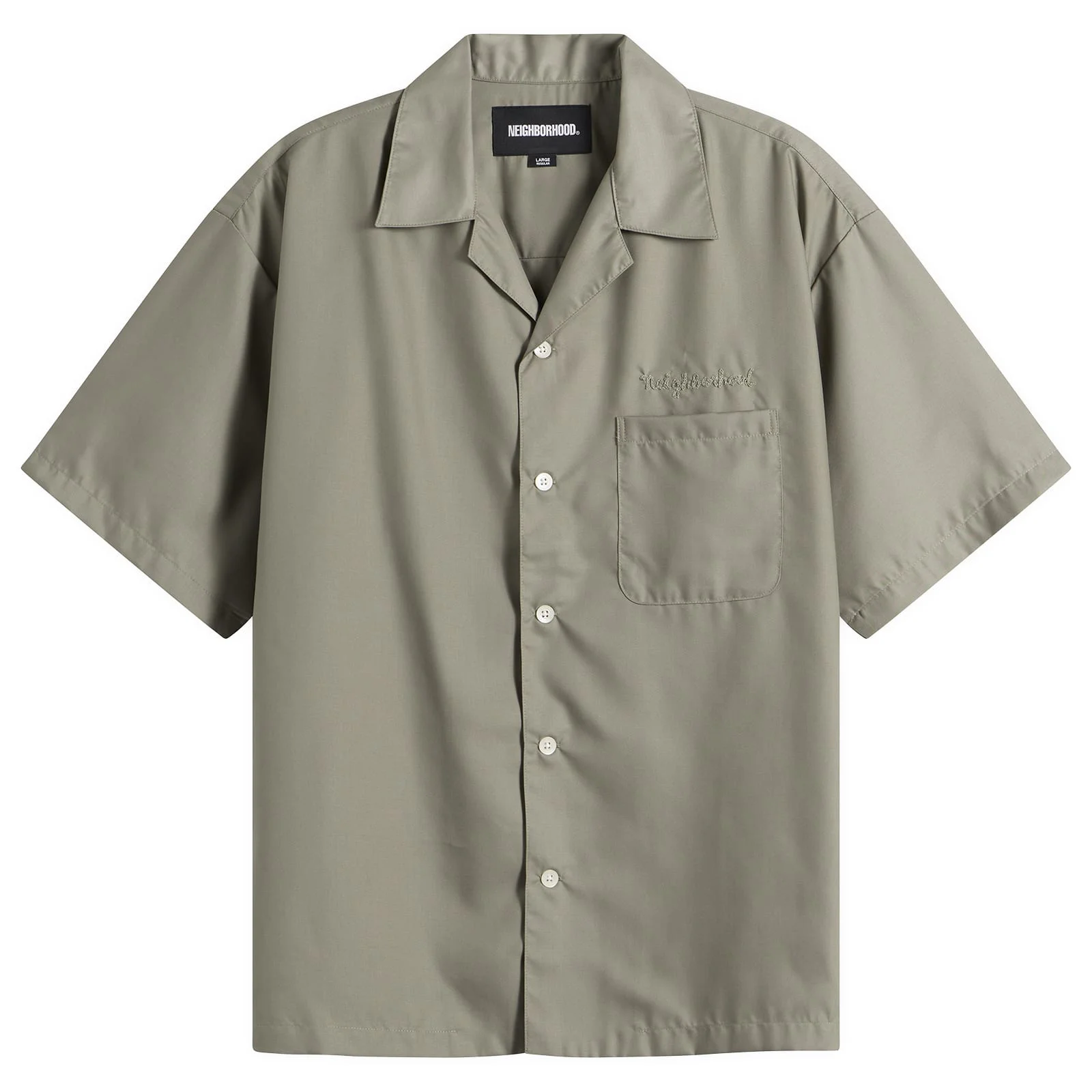 Neighborhood Solid Color Hawaiian Logo Shirt - 1