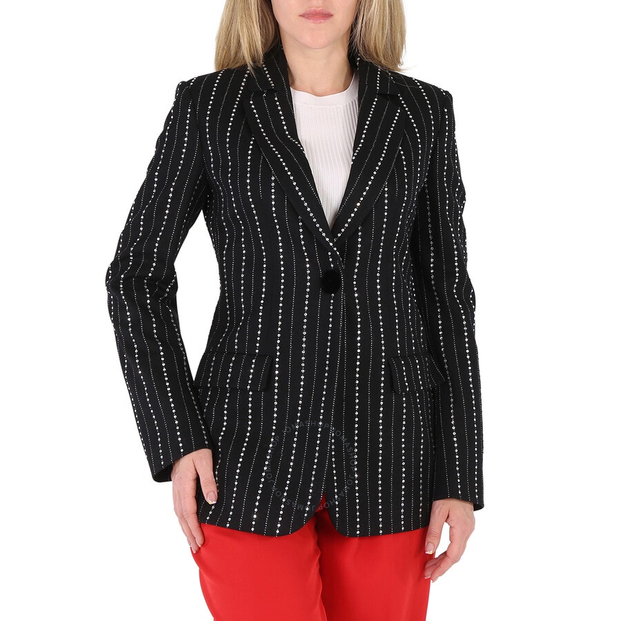 Emporio Armani Ladies Luxury Black Jacket, Brand Size 42 (US Size 8) - 3