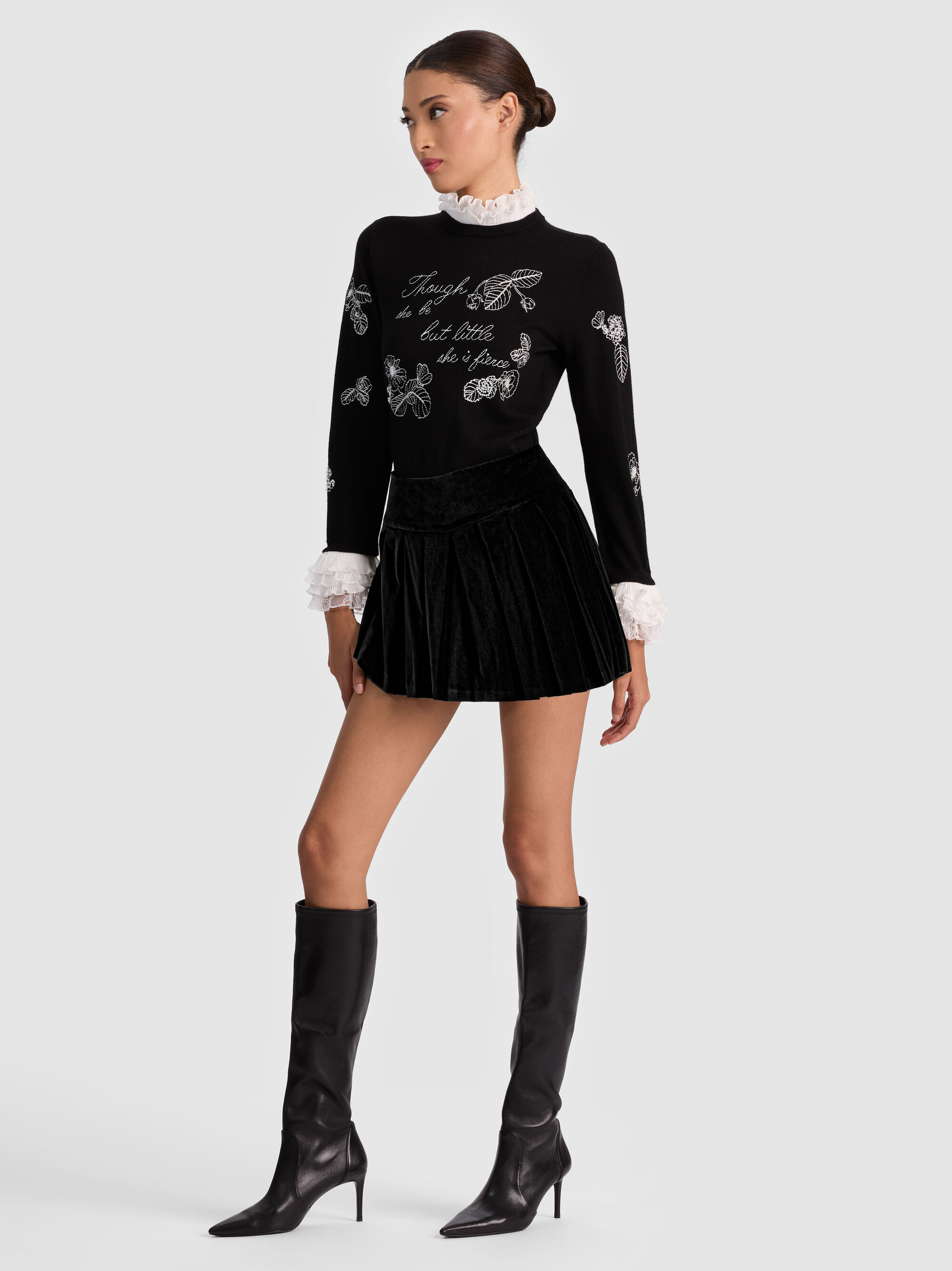 EMILIE VELVET MINI SKORT - 6
