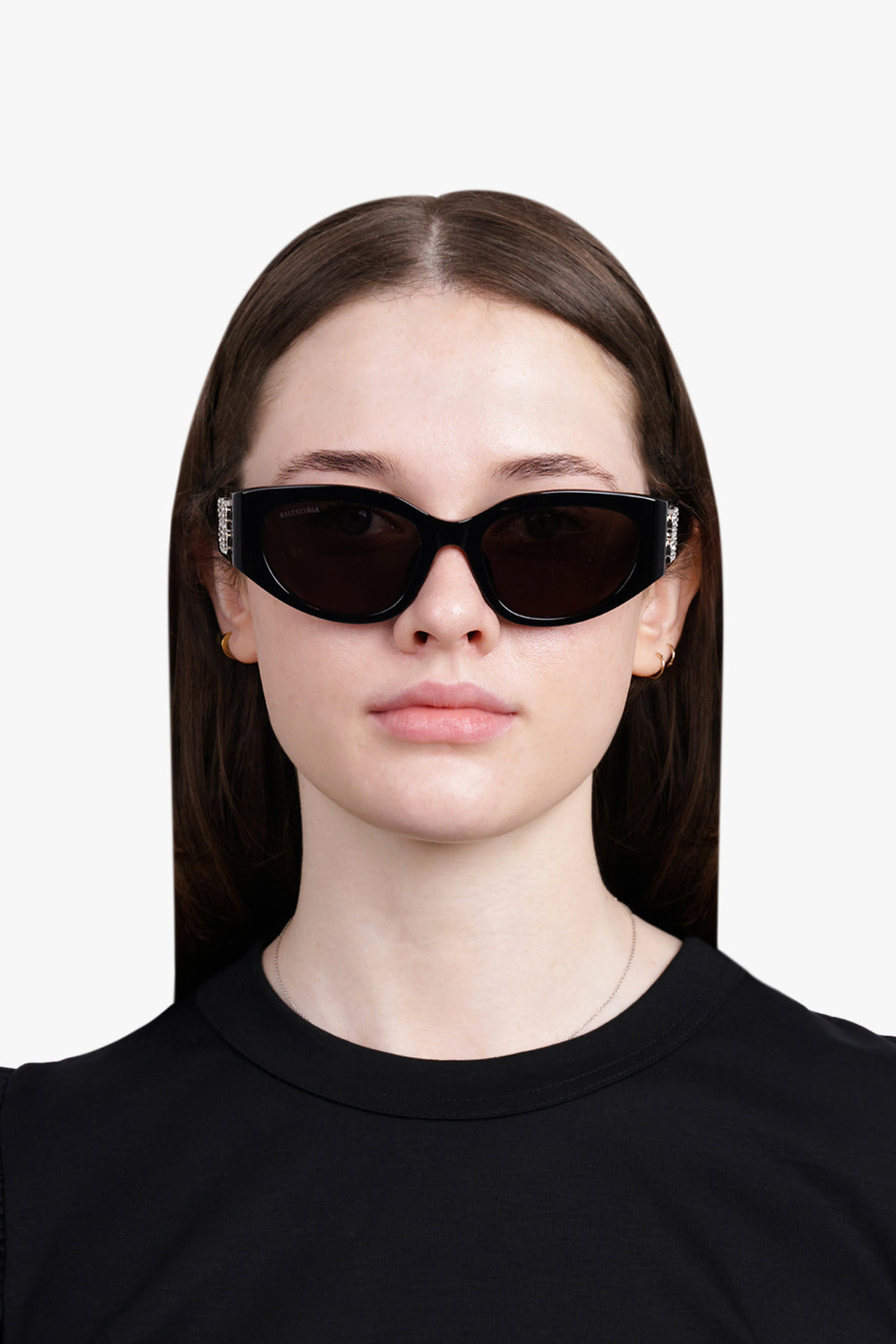 BB0324SK ROUNDED CAT EYE SUNGLASSES | BLACK/GREY - 4