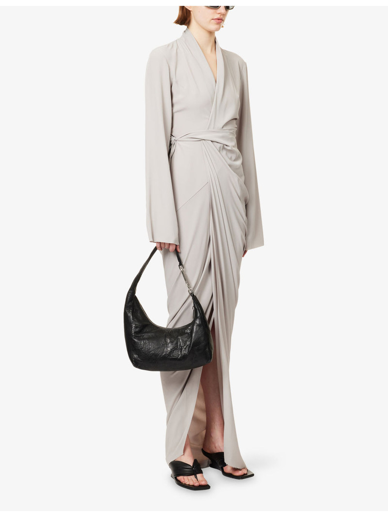 Rick Owens Wrap Draped Woven Gown outlook