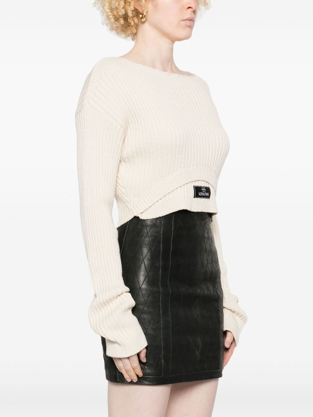 boat-neck ribbed top - 3
