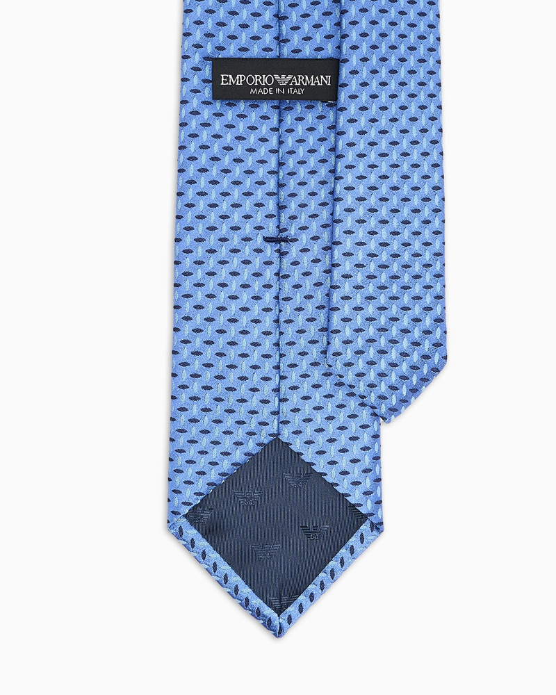 EMPORIO ARMANI PURE SILK TIE WITH JACQUARD MICRO-PATTERN outlook