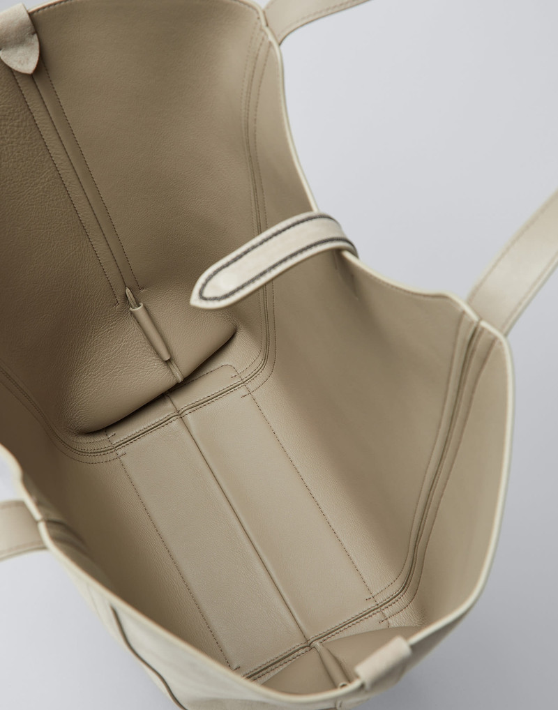 Suede shopper bag with monili 5