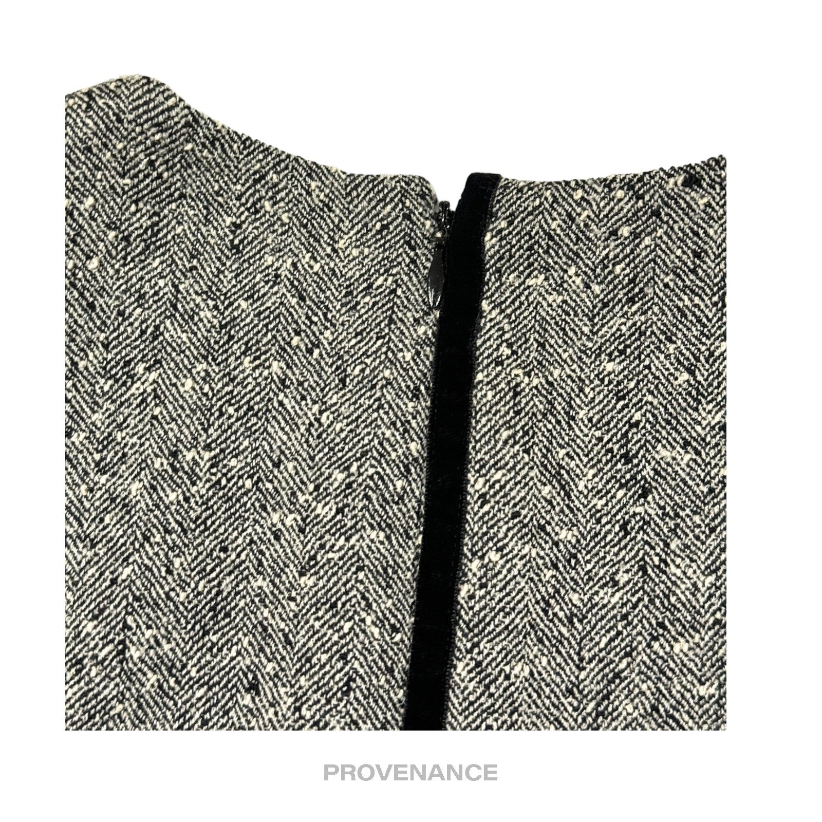 Balenciaga Docking Dress - Herringbone Bouclé Velour - 6