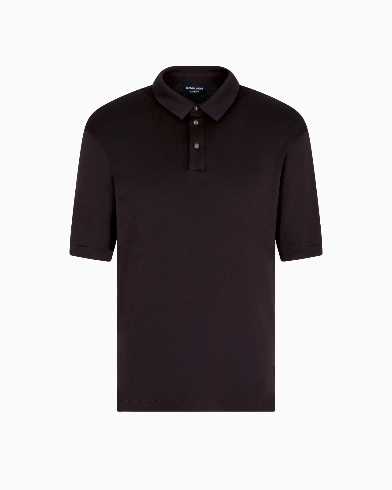 PURE CASHMERE INTERLOCK POLO SHIRT - 1