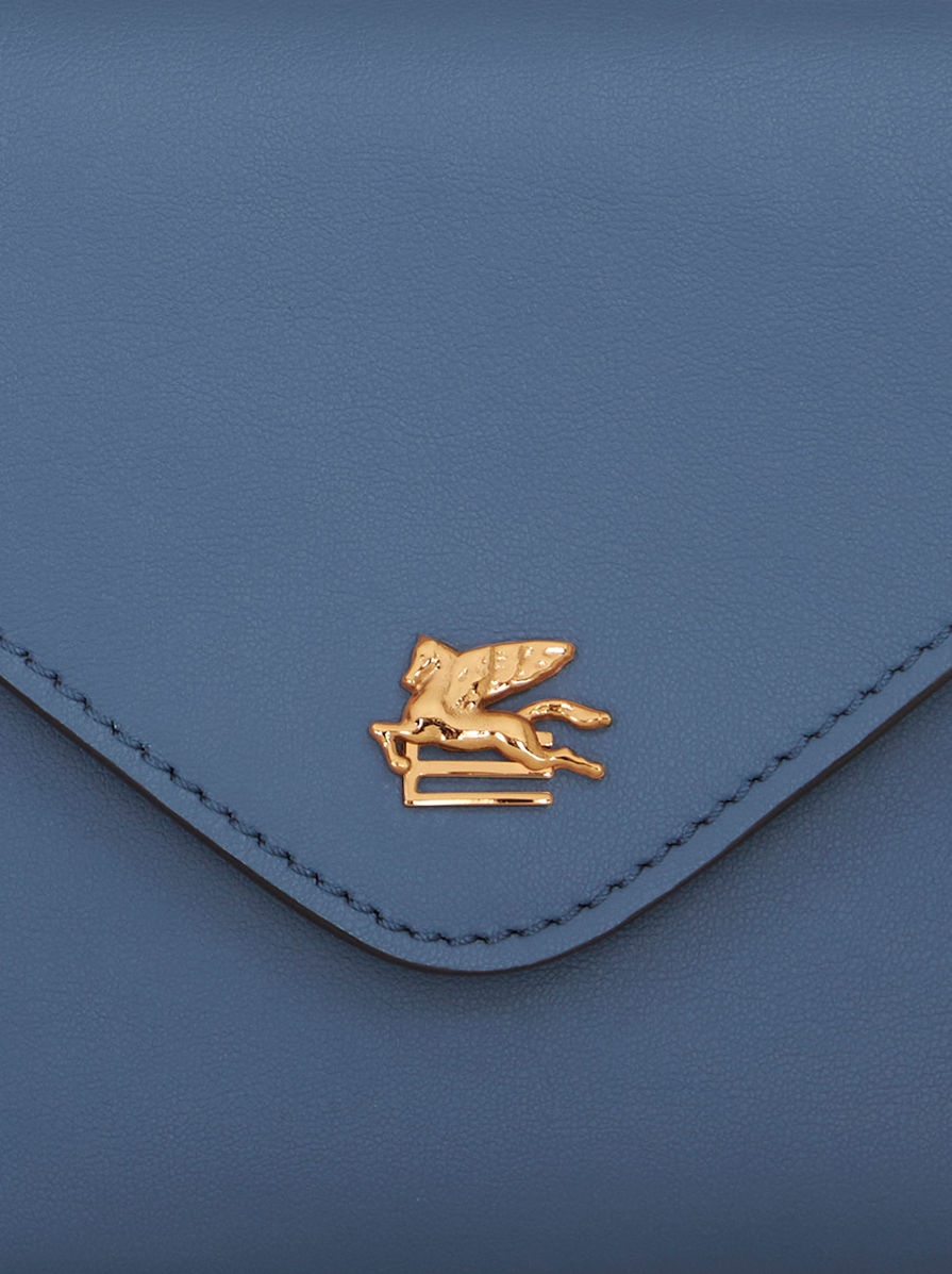 LEATHER CLUTCH BAG WITH PEGASO - 4