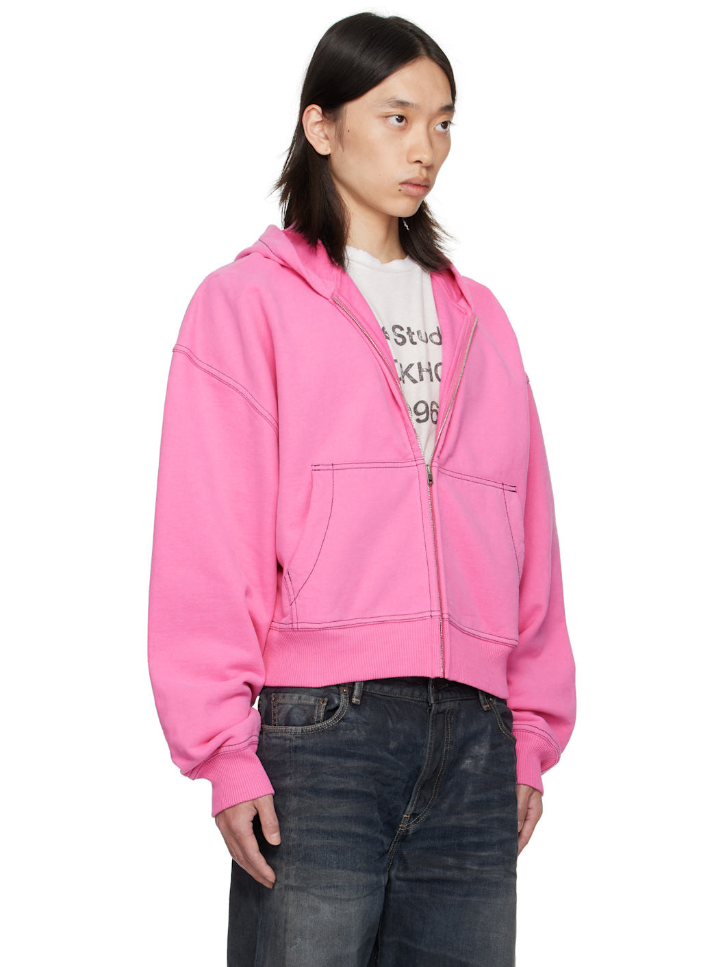 Pink Zip-Up Hoodie - 2