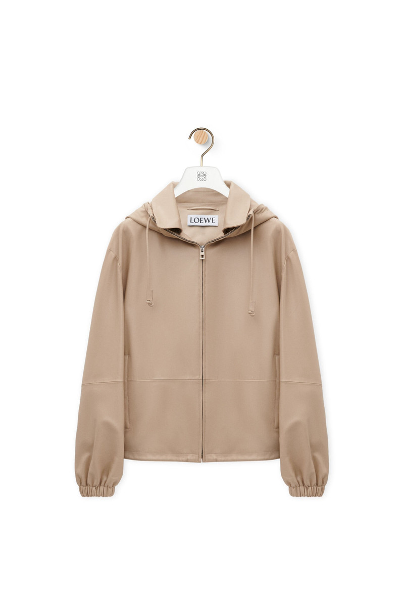 Hooded jacket in nappa lambskin 1