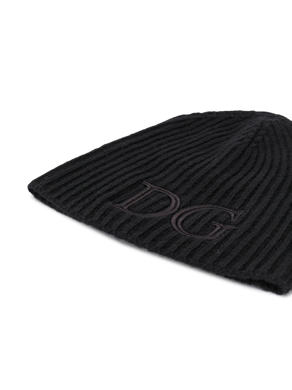 logo-embroidered ribbed beanie - 2