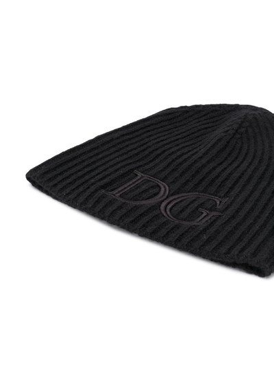 Dolce & Gabbana logo-embroidered ribbed beanie outlook