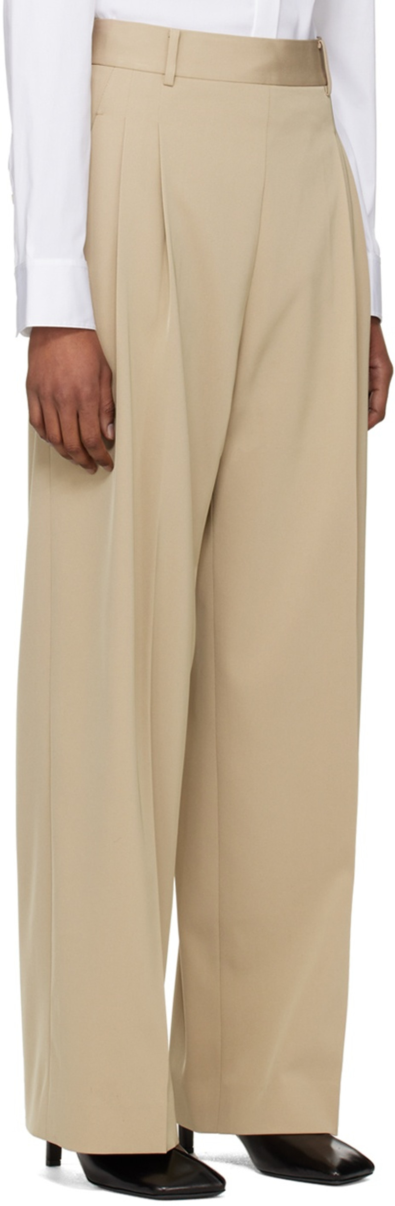 GIA STUDIOS Beige Pleated Trousers outlook