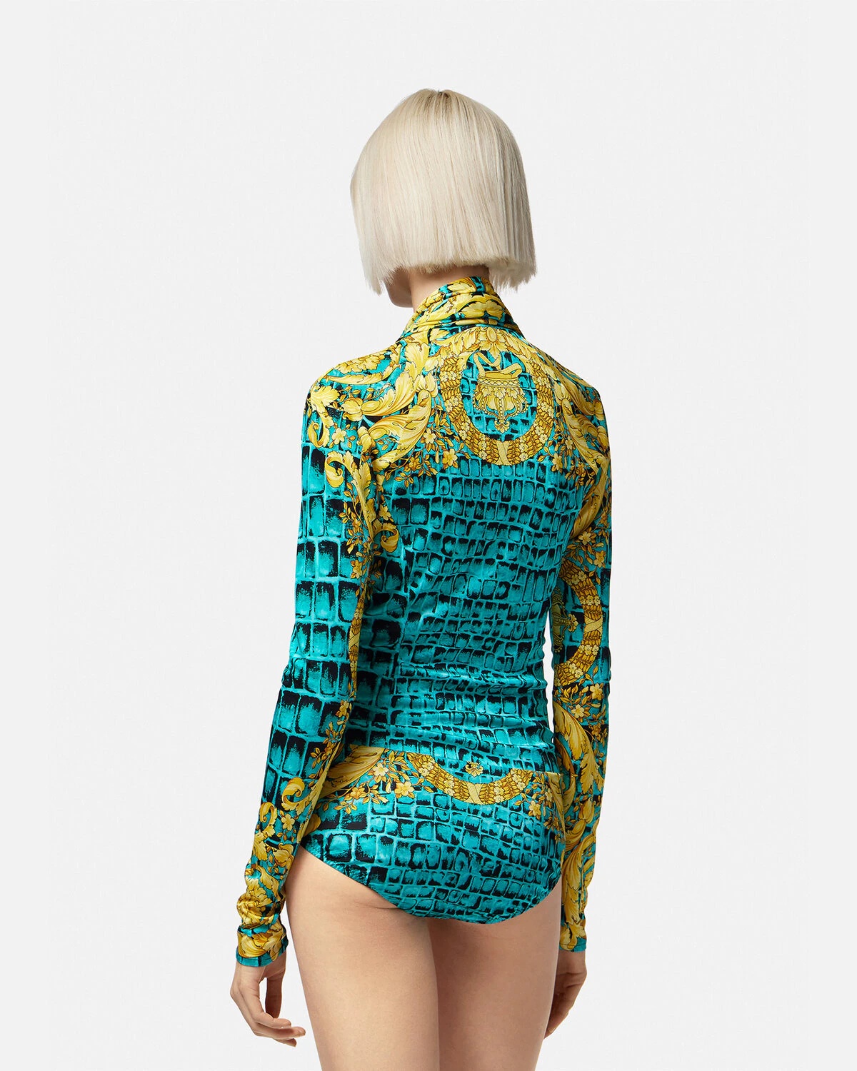 Baroccodile Draped Bodysuit - 4
