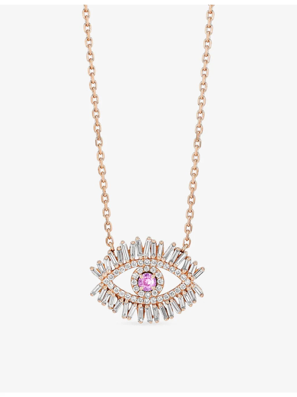 Evil Eye 18ct Yellow-Gold, Sapphire And Diamond Necklace - 1
