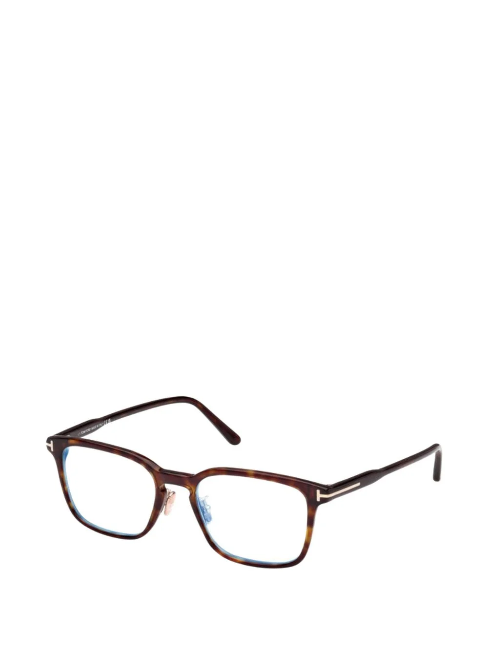 T-logo rectangle-frame glasses - 1