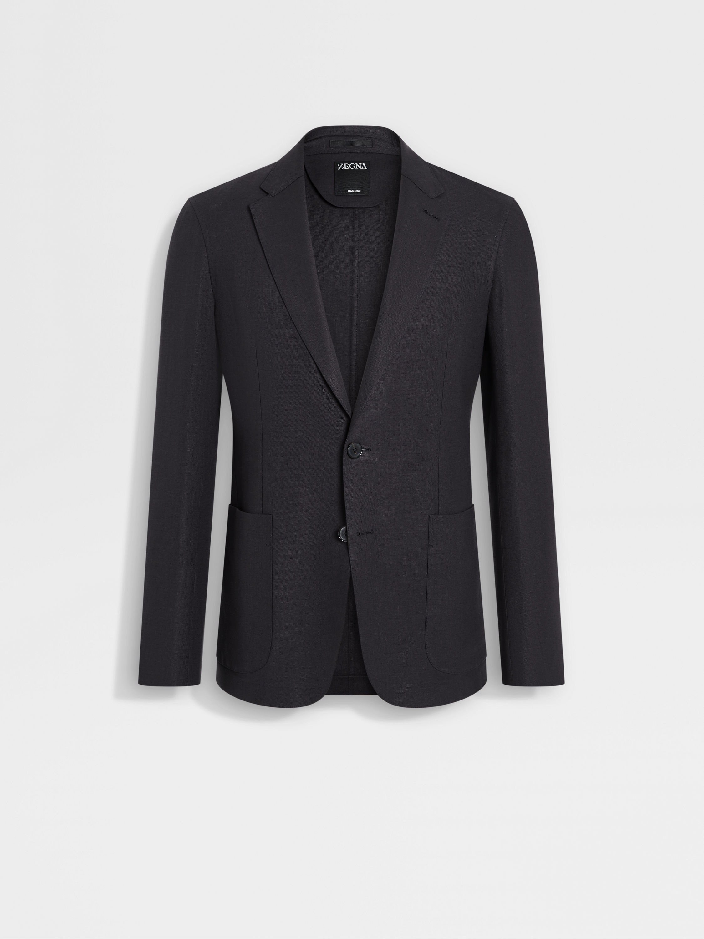 NAVY BLUE OASI LINO SHIRT JACKET - 2