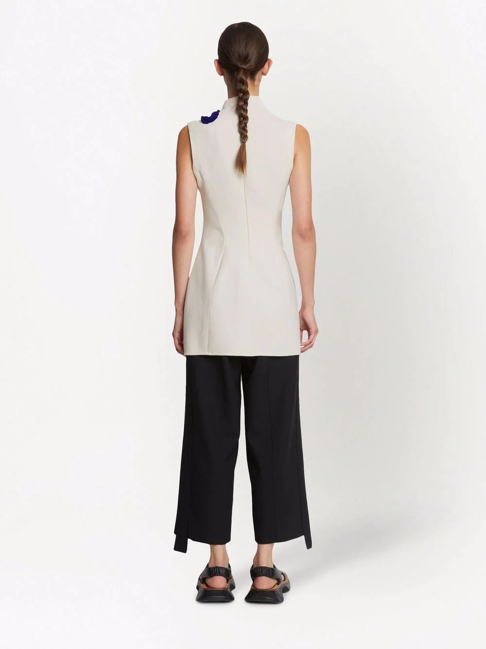 Bi-Stretch Crepe Cut Out Shell - 3