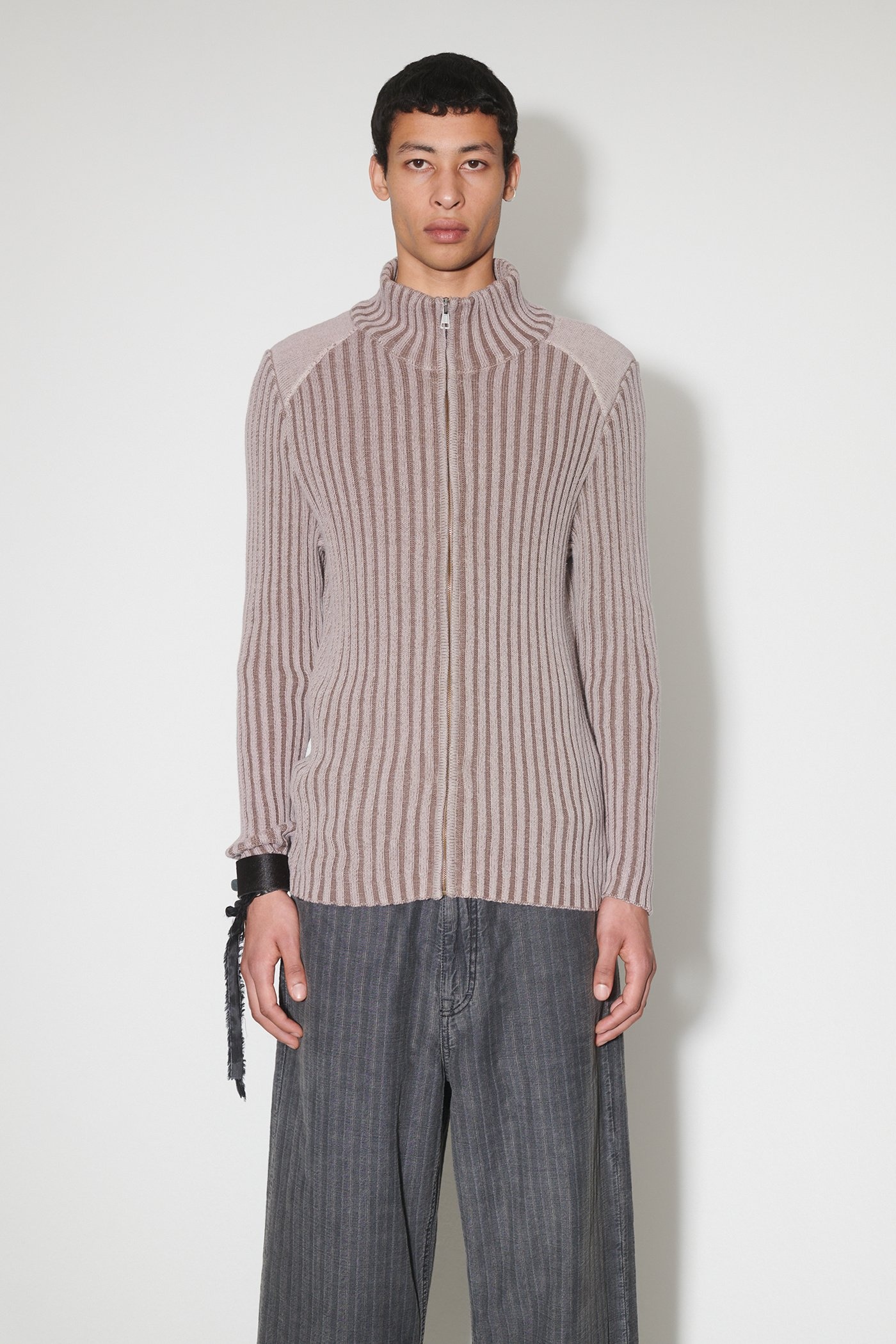 Our Legacy Classic Zip Cardigan Pink Cast Cotton Cash | REVERSIBLE