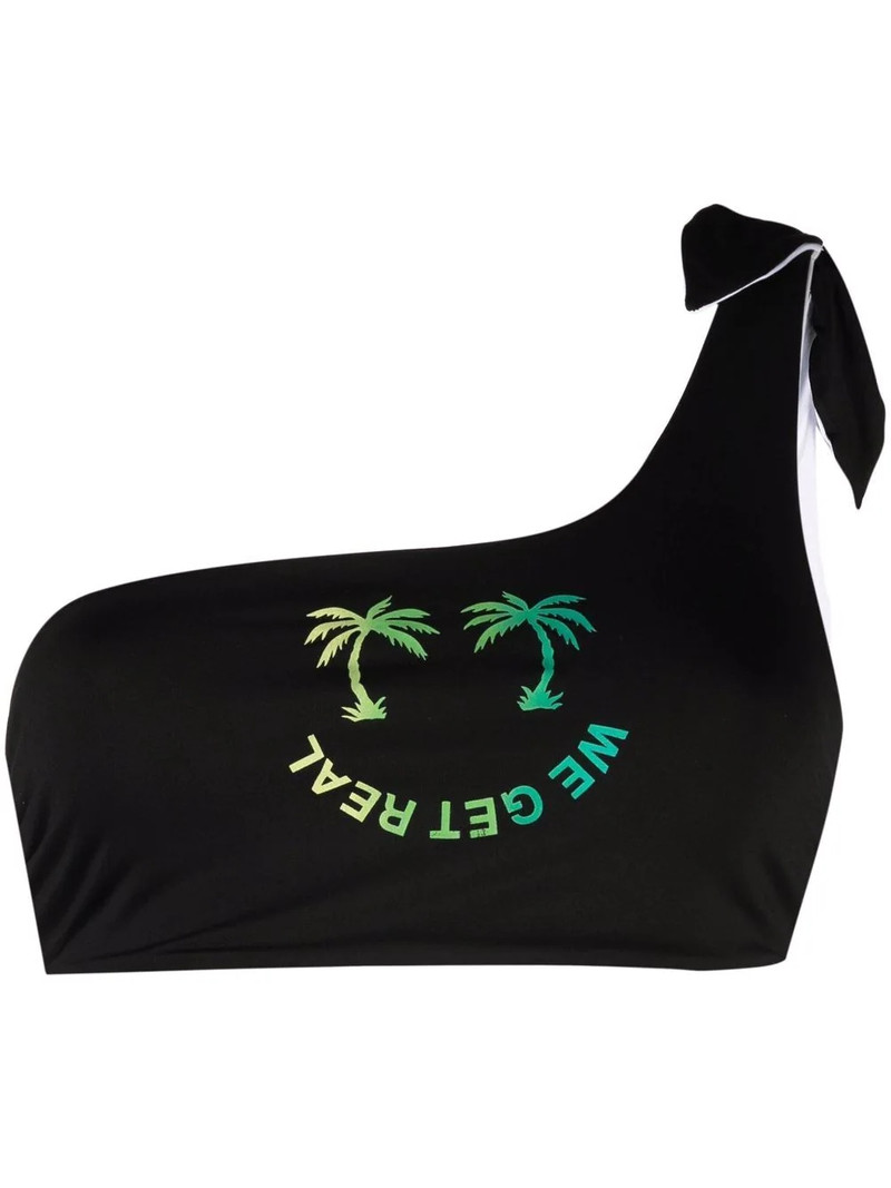 logo one-shoulder bikini top 1