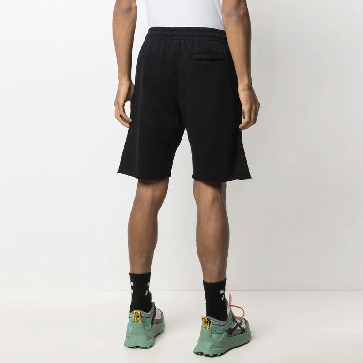 Off-White Men's SS21 Logo Sports Shorts Black OMCI006R21FLE0051001 - 3
