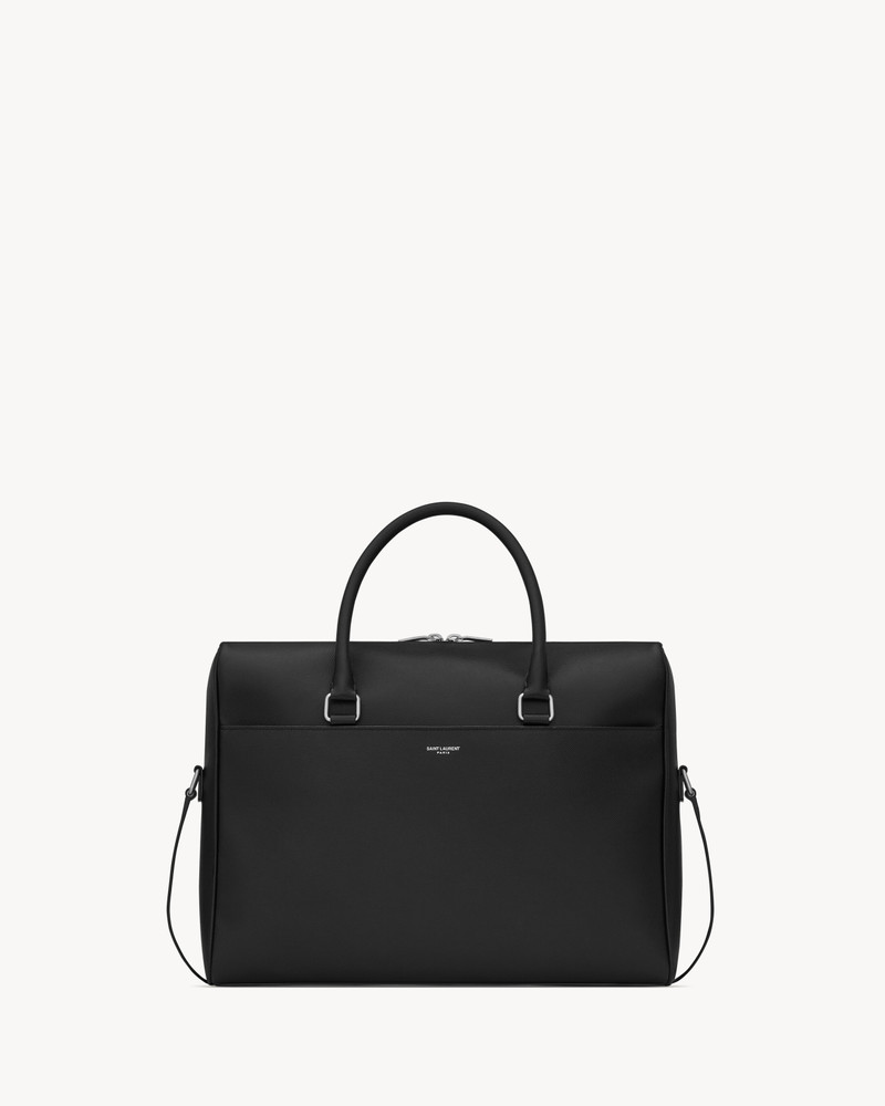 DUFFLE BRIEFCASE IN GRAIN DE POUDRE EMBOSSED LEATHER 1