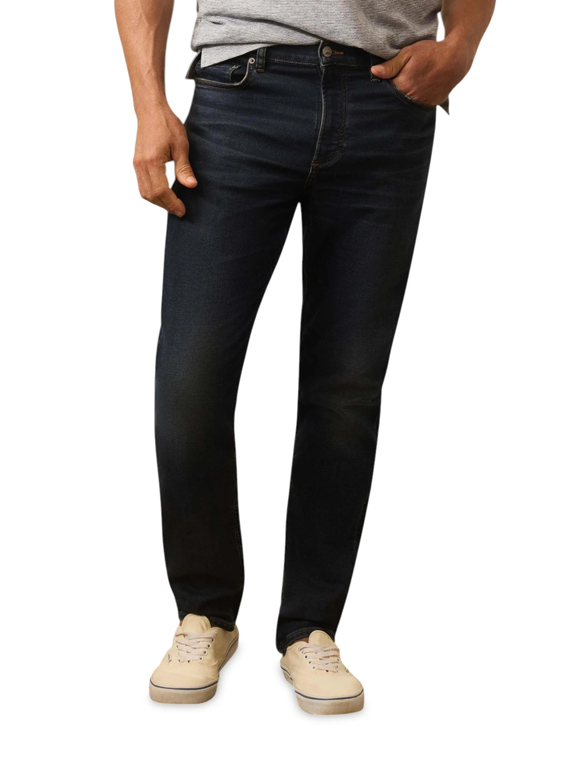 Men's Stretch Terry Indigo Slim Jeans - Belmar Coast Wash - 1
