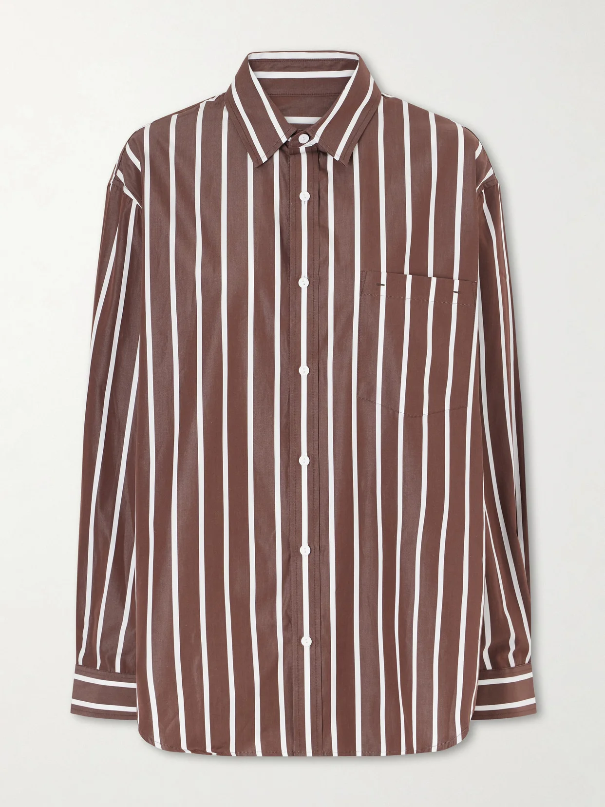Striped Organic Cotton-poplin Shirt - 1
