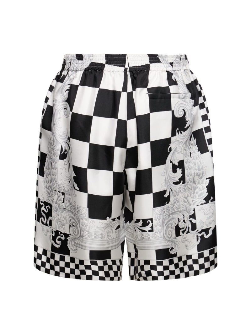 Medusa printed silk twill shorts - 3