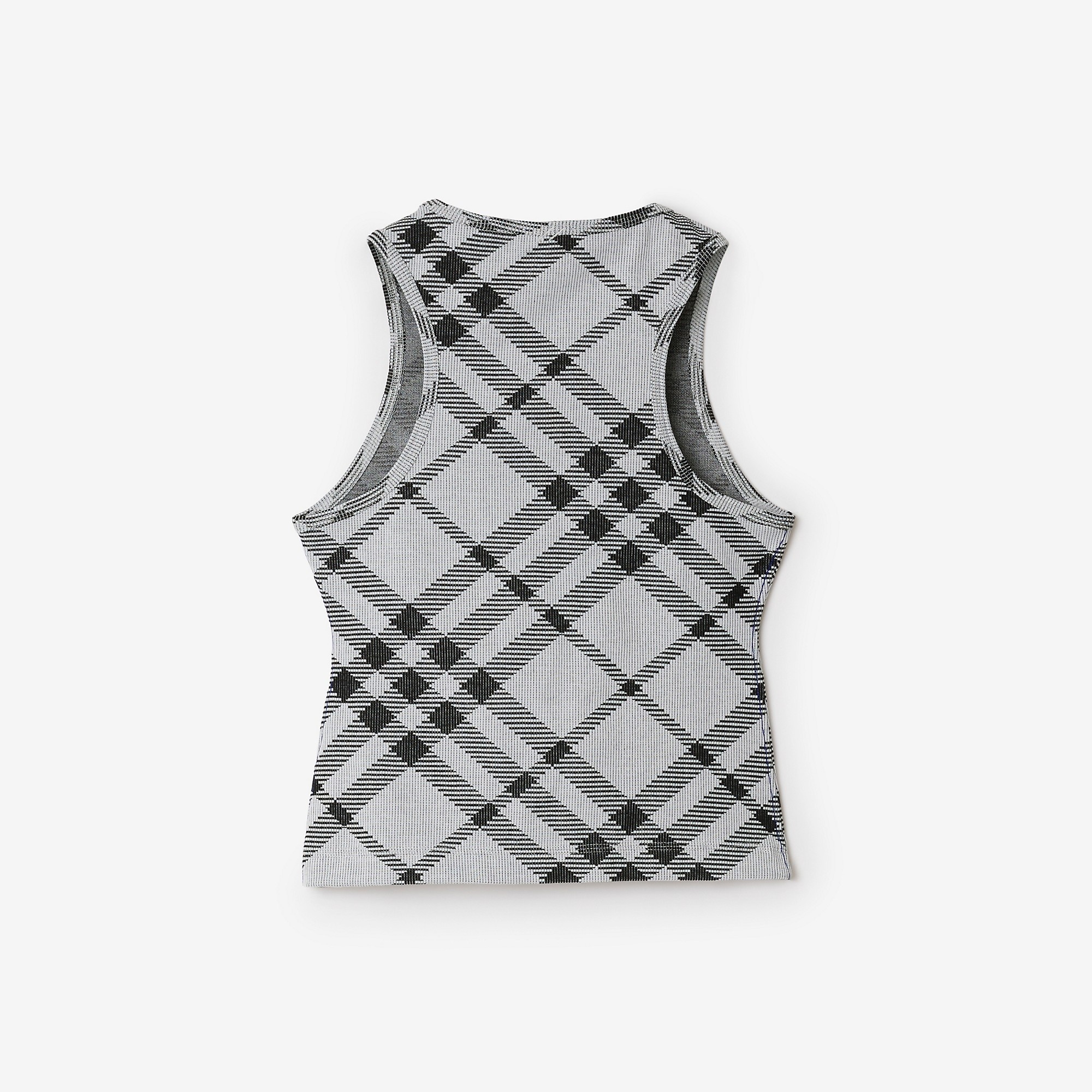 Check Stretch Cotton Blend Vest - 5