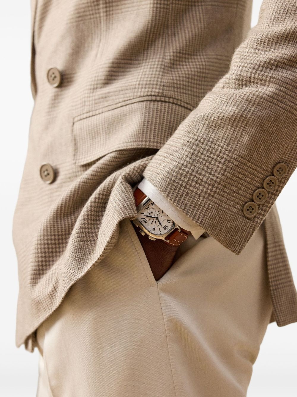 checked double-breasted suit - 6