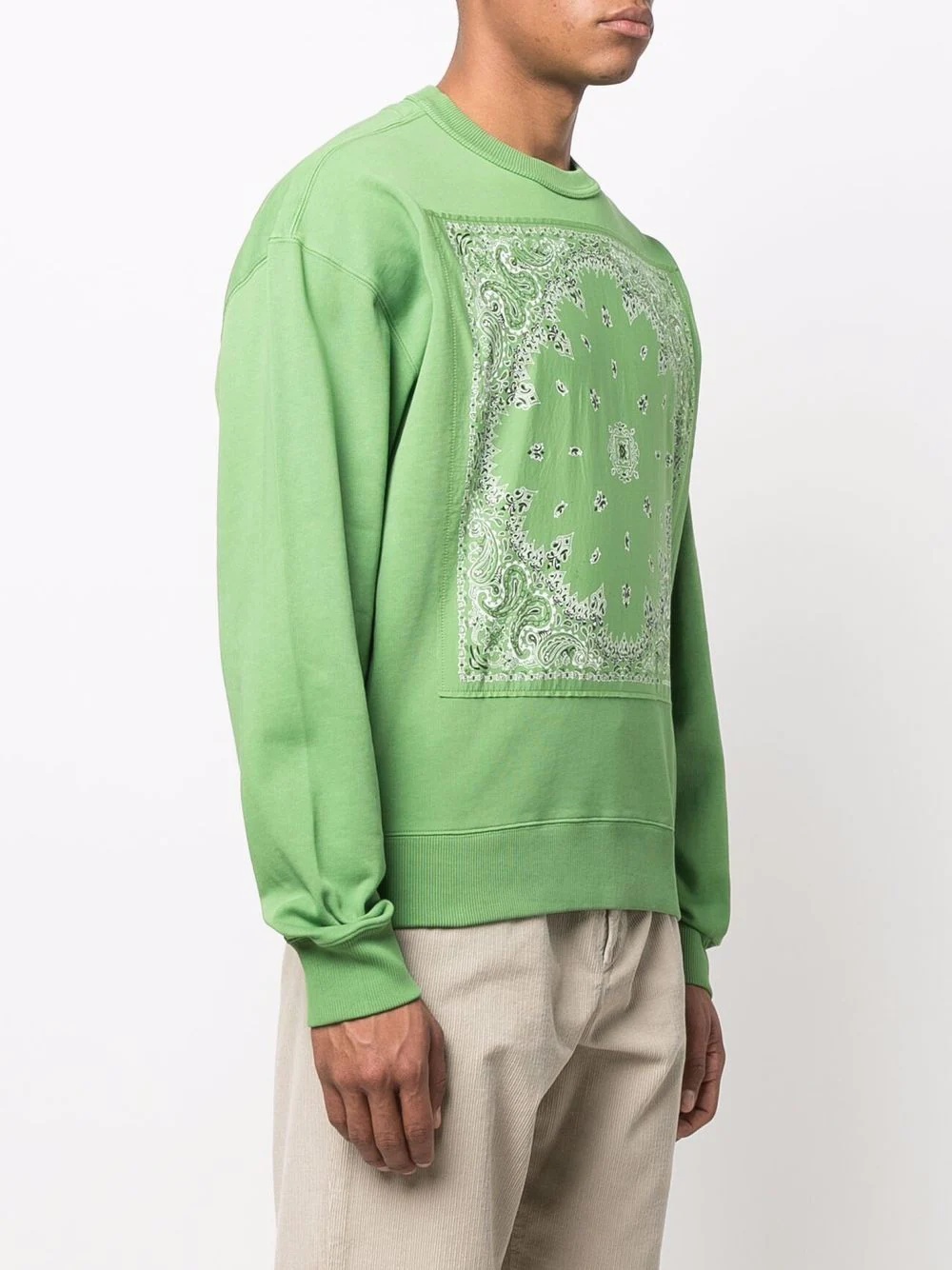 bandana-print organic cotton sweatshirt - 3