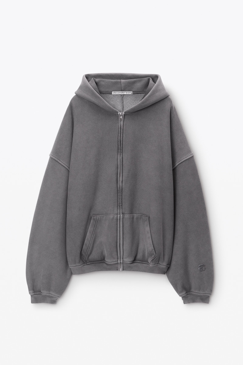 oversize star logo-print zip-up hoodie 1