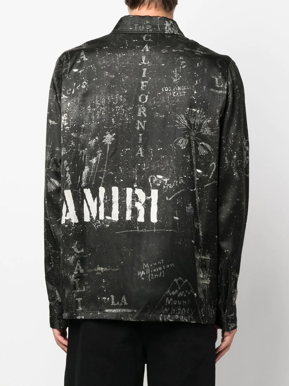 logo-print satin shirt - 4