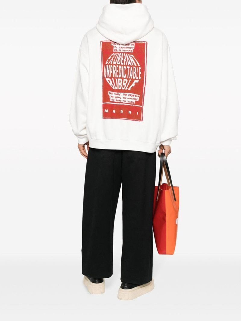 Marni graphic-print cotton hoodie outlook
