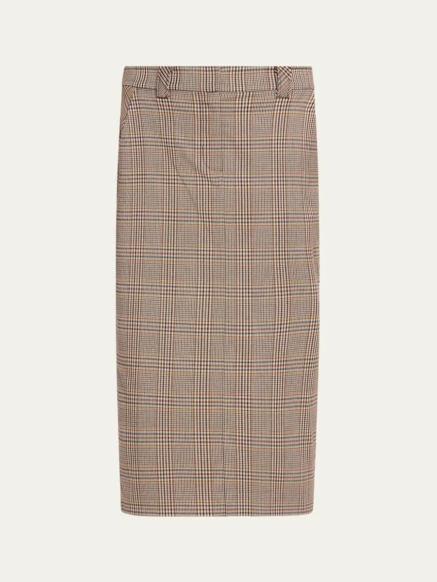 Clarissa Plaid Midi Skirt - 1