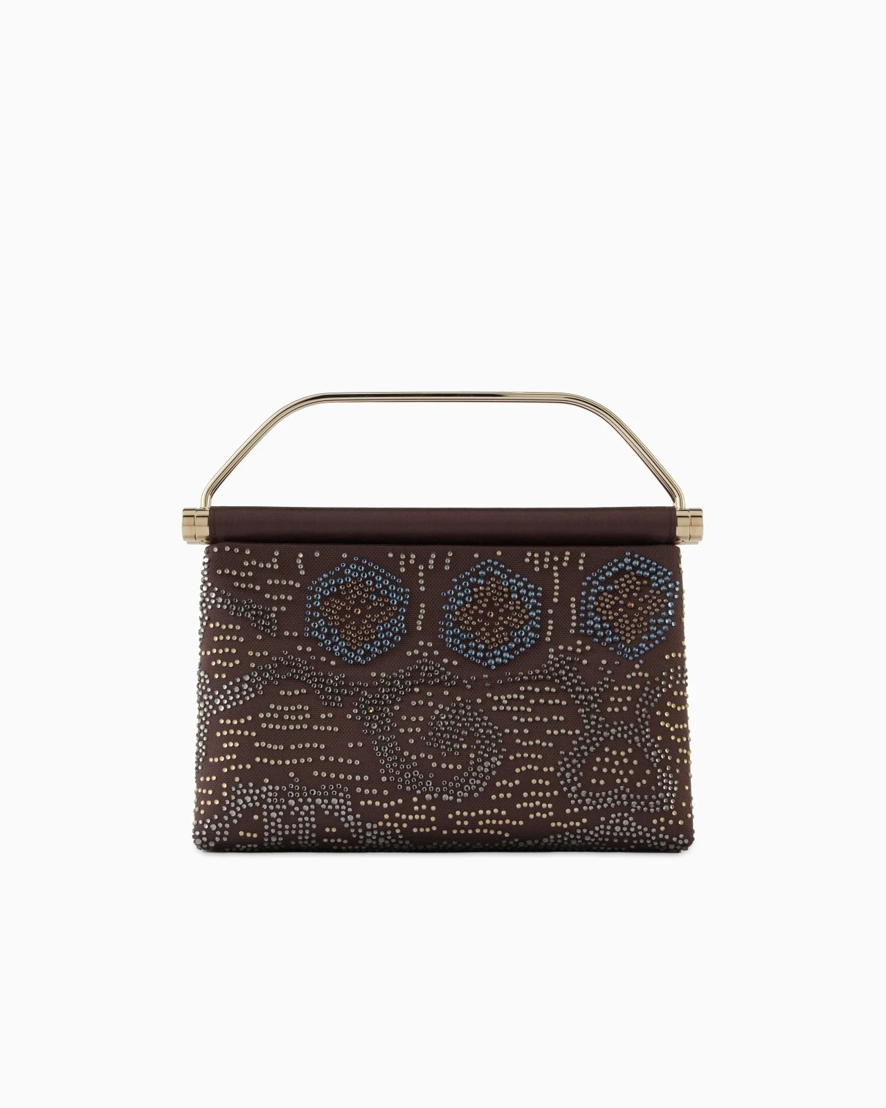SMALL SATIN AND RHINESTONE HANDBAG - 1