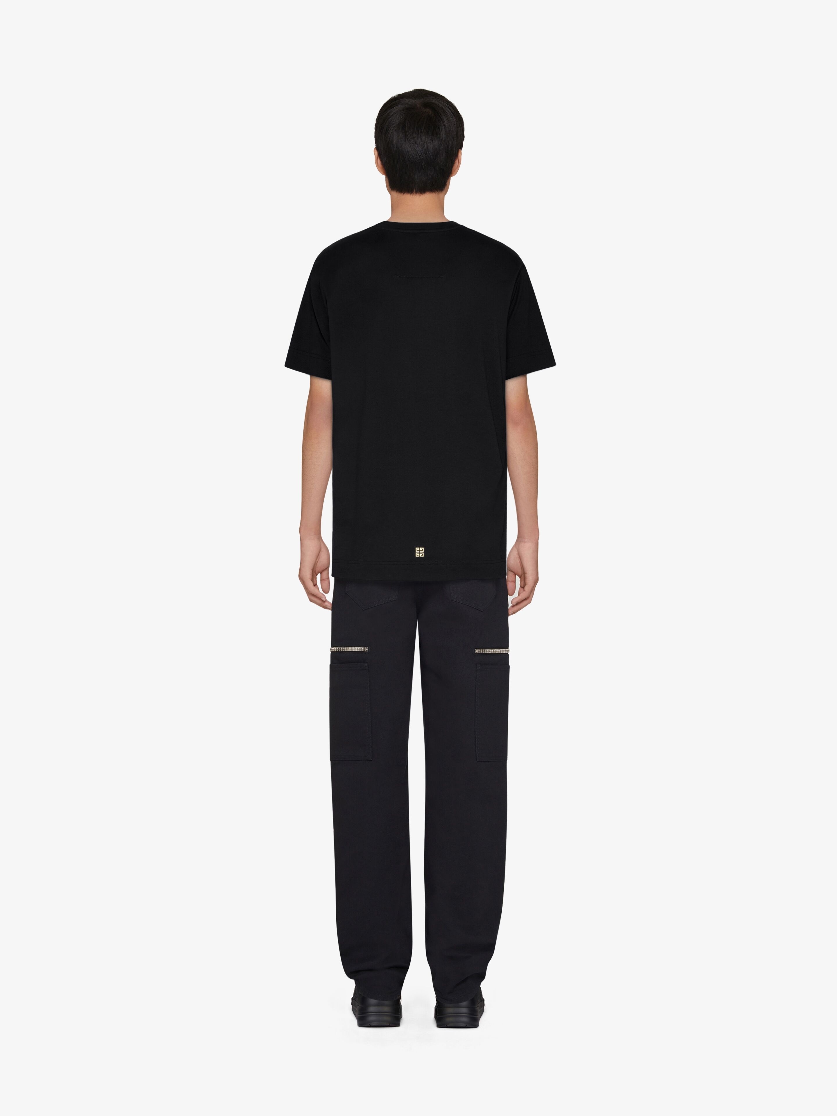 OVERSIZED T-SHIRT IN COTTON WITH GIVENCHY CIRCLE PRINT - 4